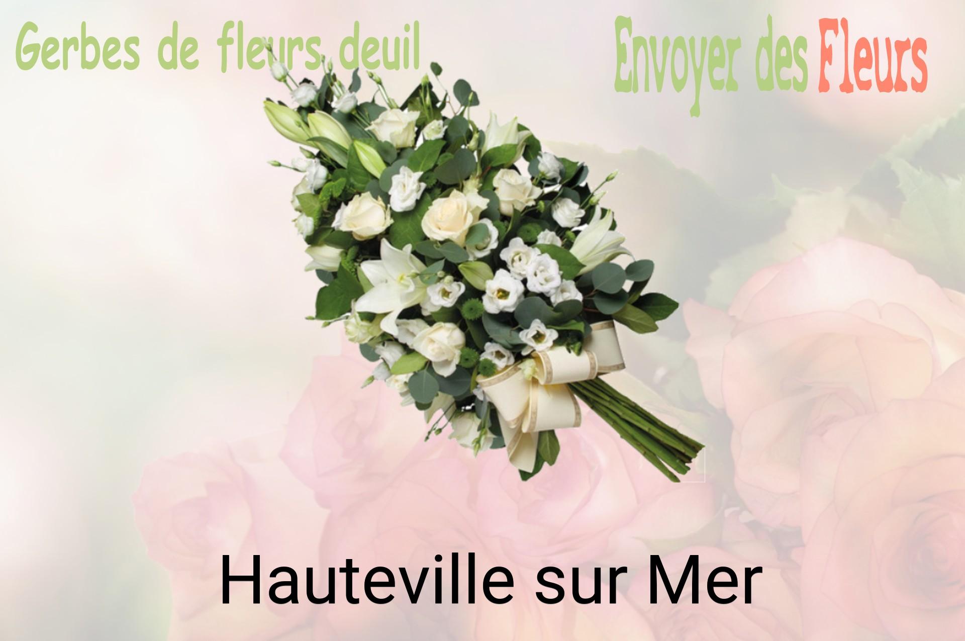 Gerbe de fleurs de deuil livrée à Hauteville-sur-Mer